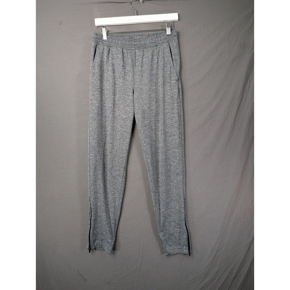 Champion Mens Gray Heather Activewear Tapered Jogger Pants Ankle Zip Small
